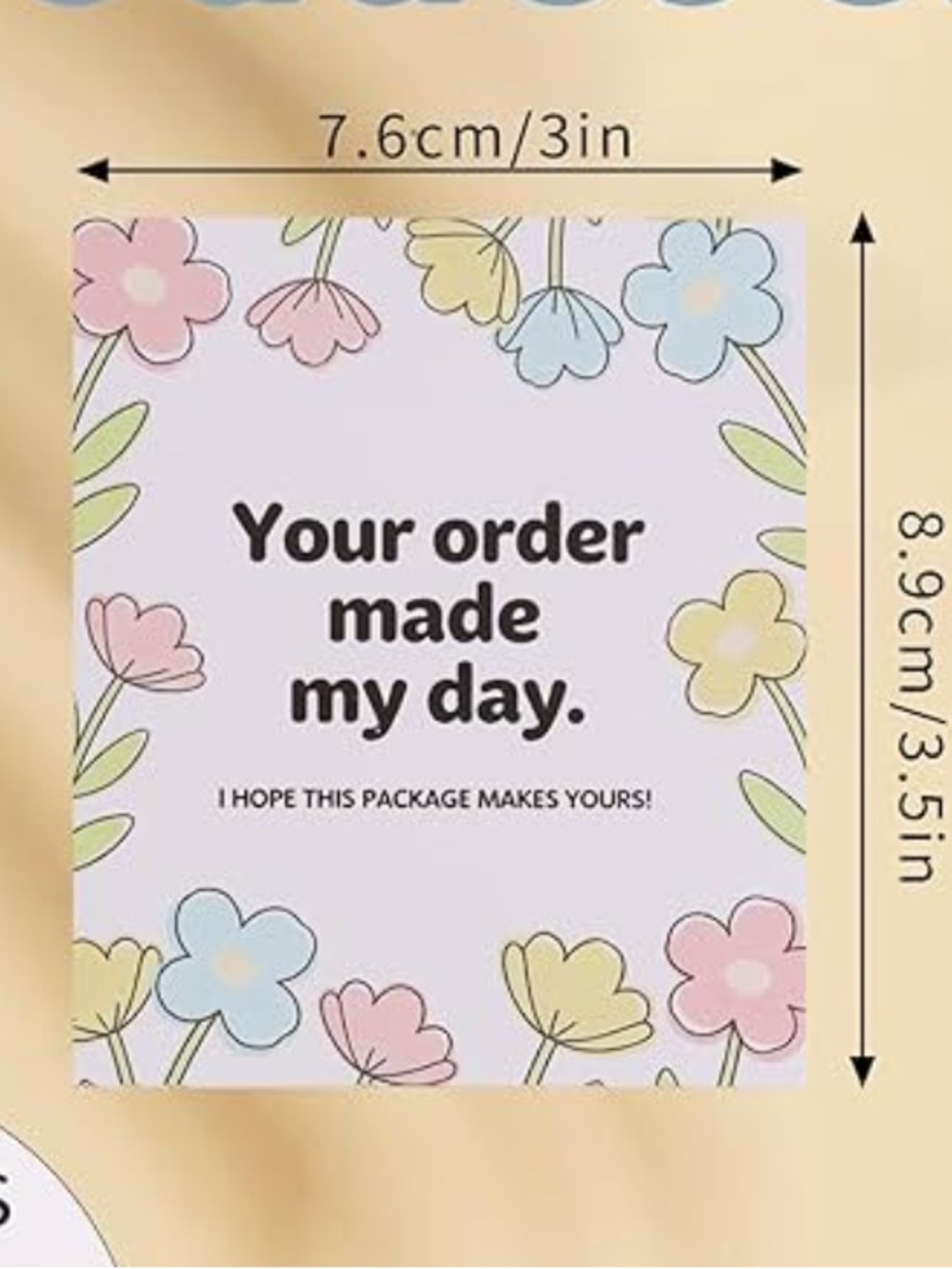 50 Your order made my day cards